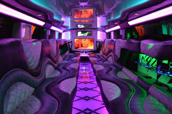 inside a hummer limo